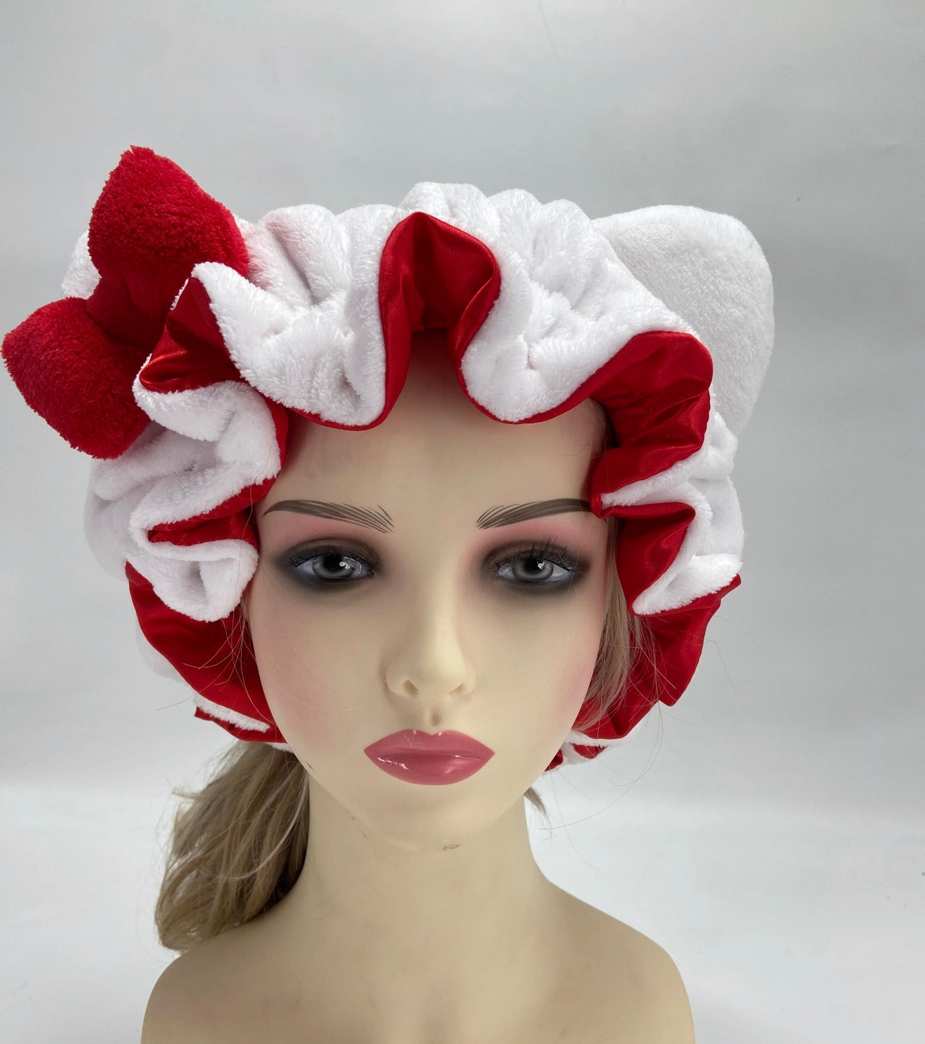 Candy Cane Plush Bonnet